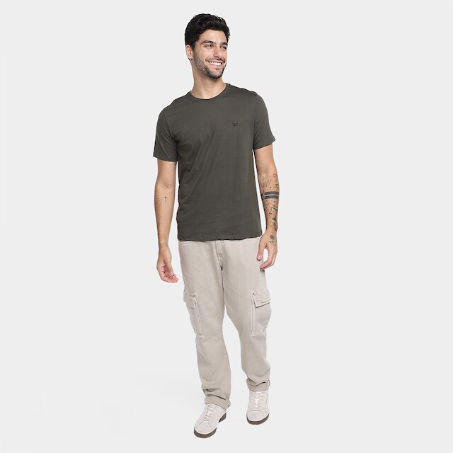Camiseta Hering World Com Bordado Masculina