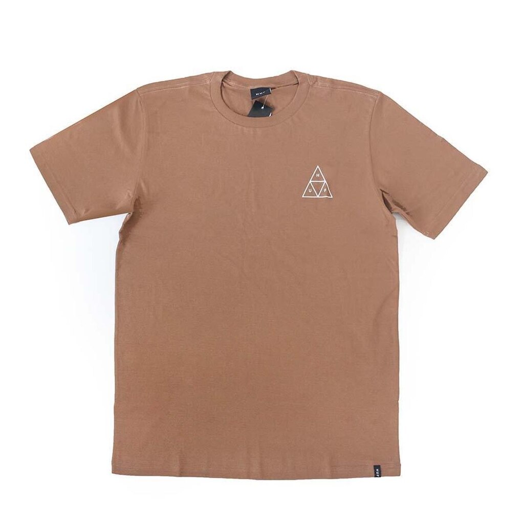 Camiseta HUF Essentials TT - Marrom Claro