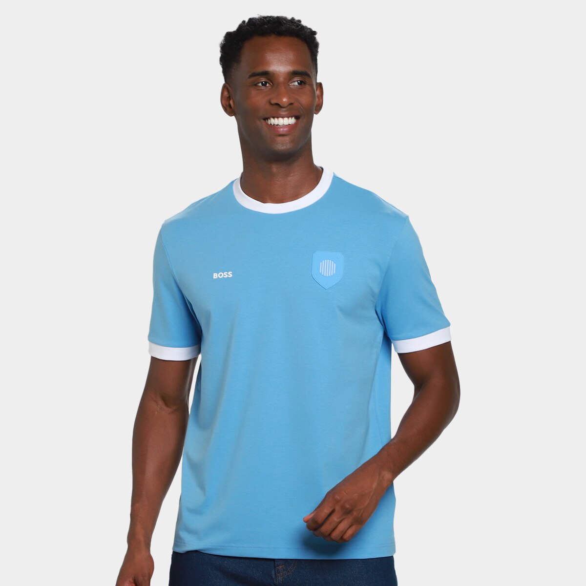 Camiseta Hugo Boss Argentina Masculina Azul