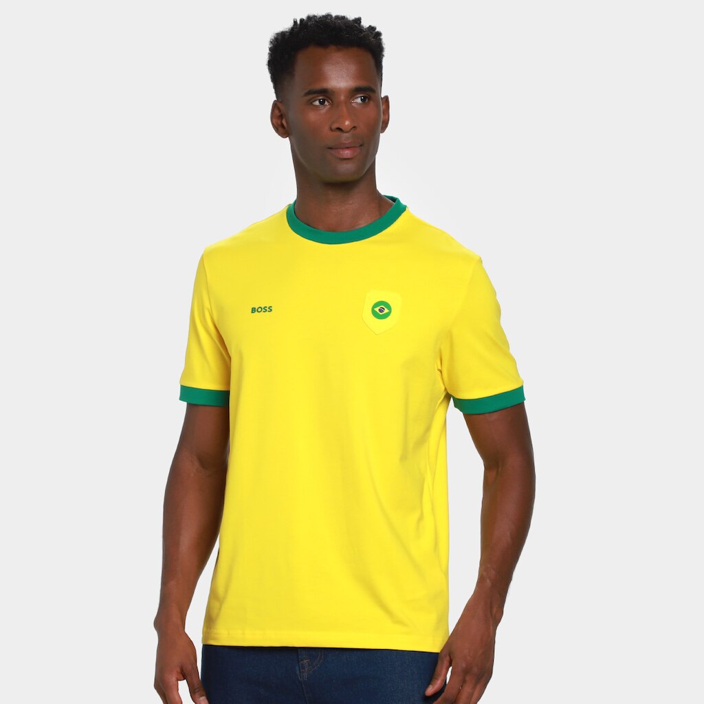 Camiseta Hugo Boss Brasil Masculina