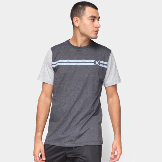 Camiseta Hurley Block Party Masculina - Preto Menor preço em Camiseta Hurley Block Party Masculina - Preto