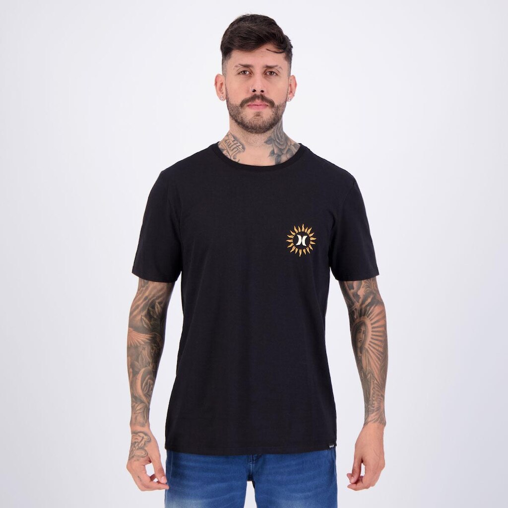 Camiseta Hurley Brasão Logo Preta