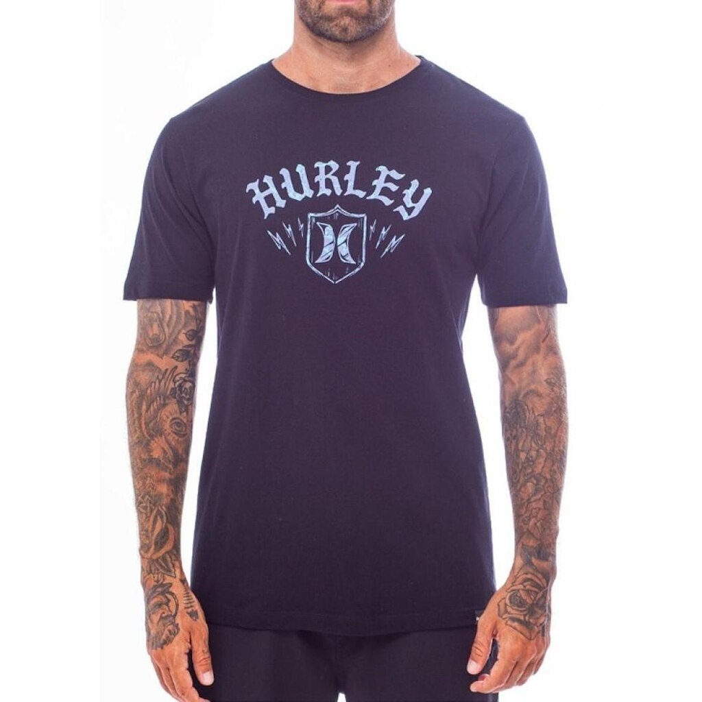 Camiseta Hurley Brasão Over SM25 Masculina