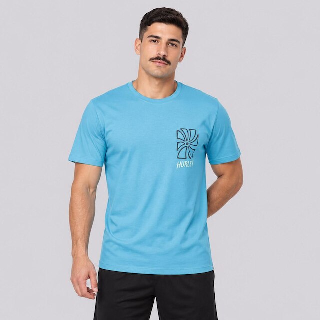 Camiseta Hurley Fish & Enjoy Azul - Azul | Netshoes