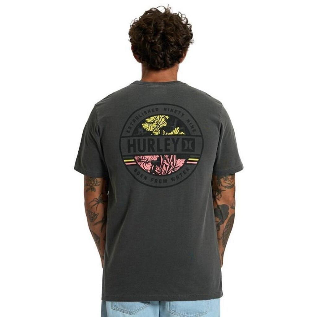 Camiseta Hurley HYTS030248 Sticker - Preto