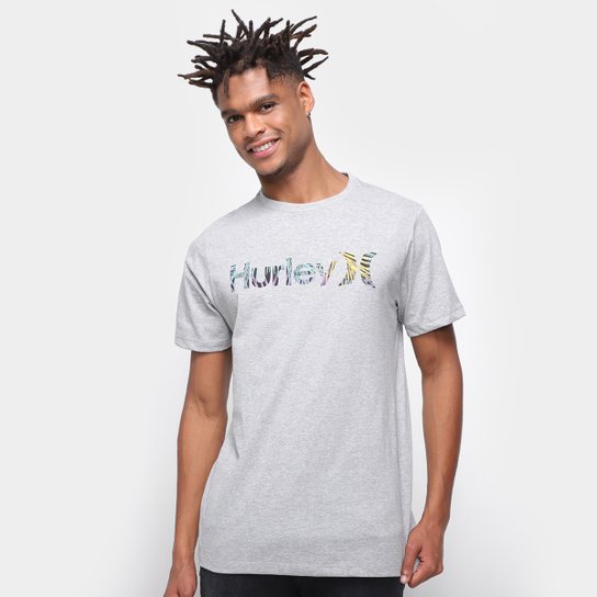 Camiseta Hurley O&O Florest Masculina - Cinza Menor preço em Camiseta Hurley O&O Florest Masculina - Cinza