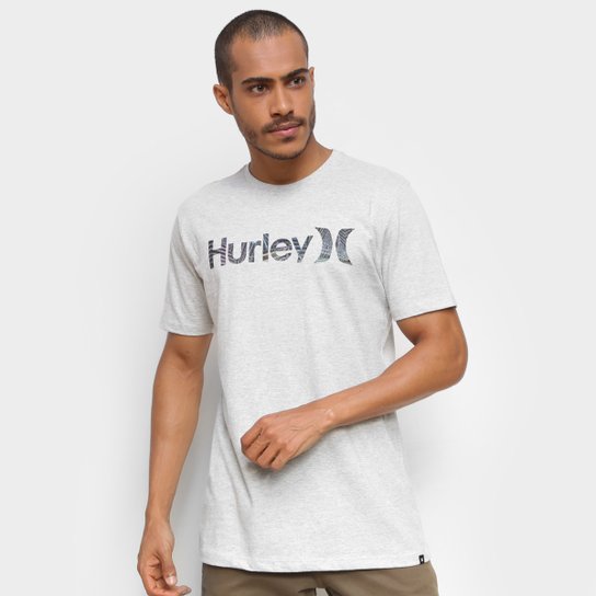 Camiseta Hurley O&O Florest Masculina - Mescla Claro Menor preço em Camiseta Hurley O&O Florest Masculina - Mescla Claro
