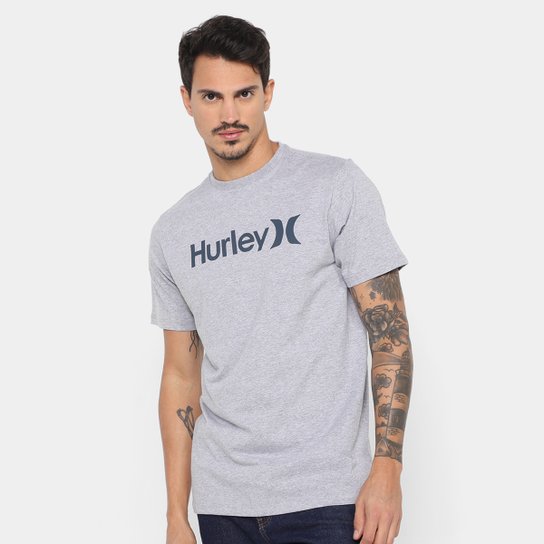 Camiseta Hurley O&O Solid Masculina - Mescla Claro Menor preço em Camiseta Hurley O&O Solid Masculina - Mescla Claro