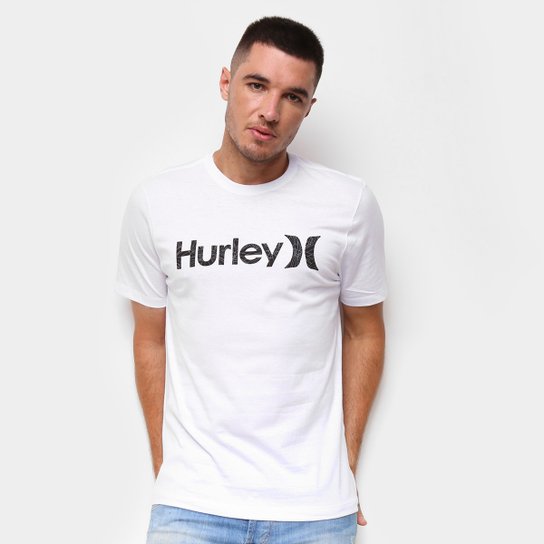 Camiseta Hurley Silk O&O Pupukea Masculina - Branco Menor preço em Camiseta Hurley Silk O&O Pupukea Masculina - Branco