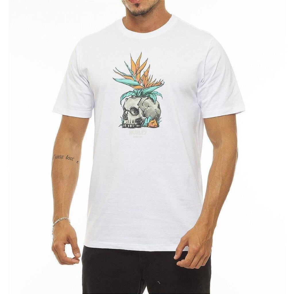 Camiseta Hurley Skull Flower WT23 Masculina