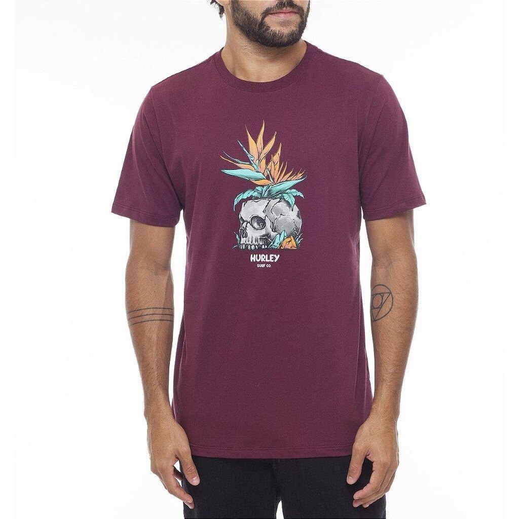 Camiseta Hurley Skull Flower WT23 Masculina