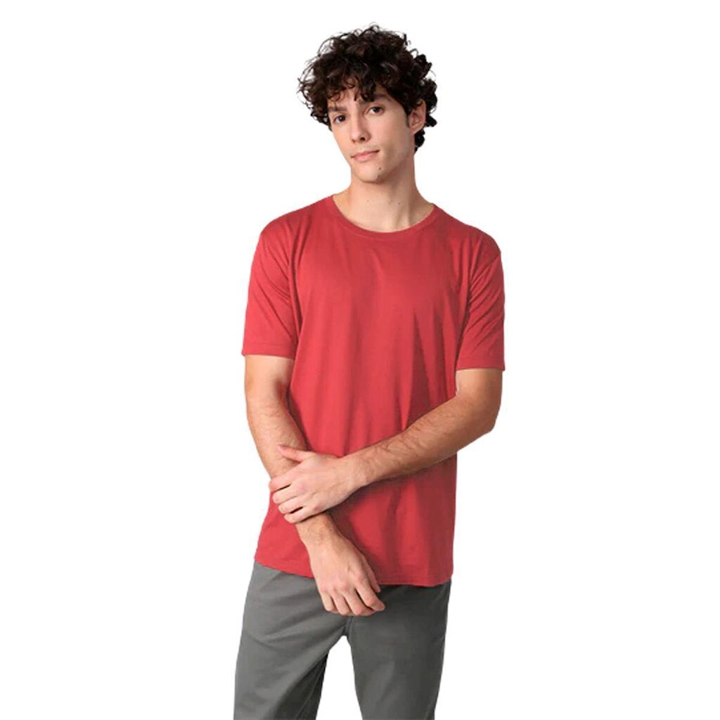 Camiseta Individual Pima Básico Vermelho
