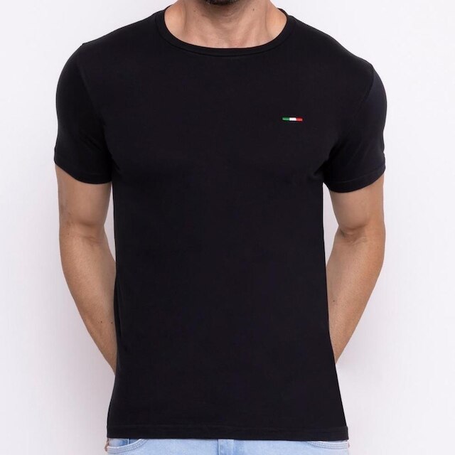 Camiseta Industrie Básica Bordada Algodão Premium Masculina
