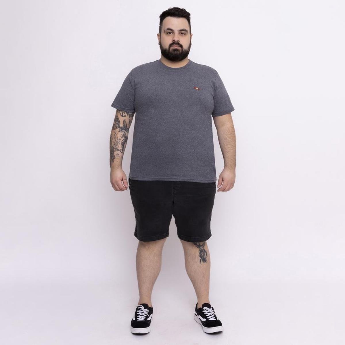 Camiseta Industrie Básica Bordada Algodão Premium Masculina