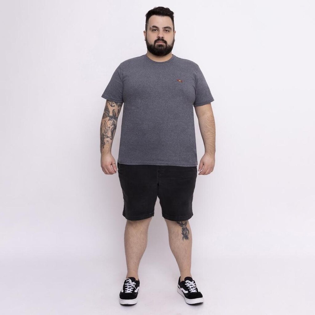 Camiseta Industrie Básica Bordada Algodão Premium Masculina