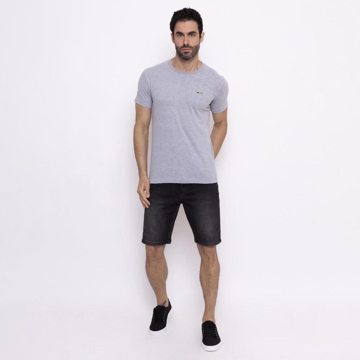 Camiseta Industrie Básica Bordada Jamaica Algodão Premium Masculina Menor preço em Camiseta Industrie Básica Bordada Jamaica Algodão Premium Masculina