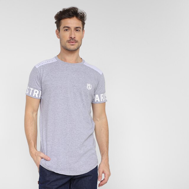 Menor preço em Camiseta Industrie Estampada Masculina - Cinza