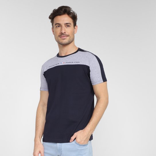Camiseta Industrie Estampada Masculina - Cinza Menor preço em Camiseta Industrie Estampada Masculina - Cinza