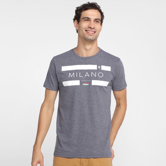 Camiseta Industrie Estampada Masculina - Grafite Menor preço em Camiseta Industrie Estampada Masculina - Grafite