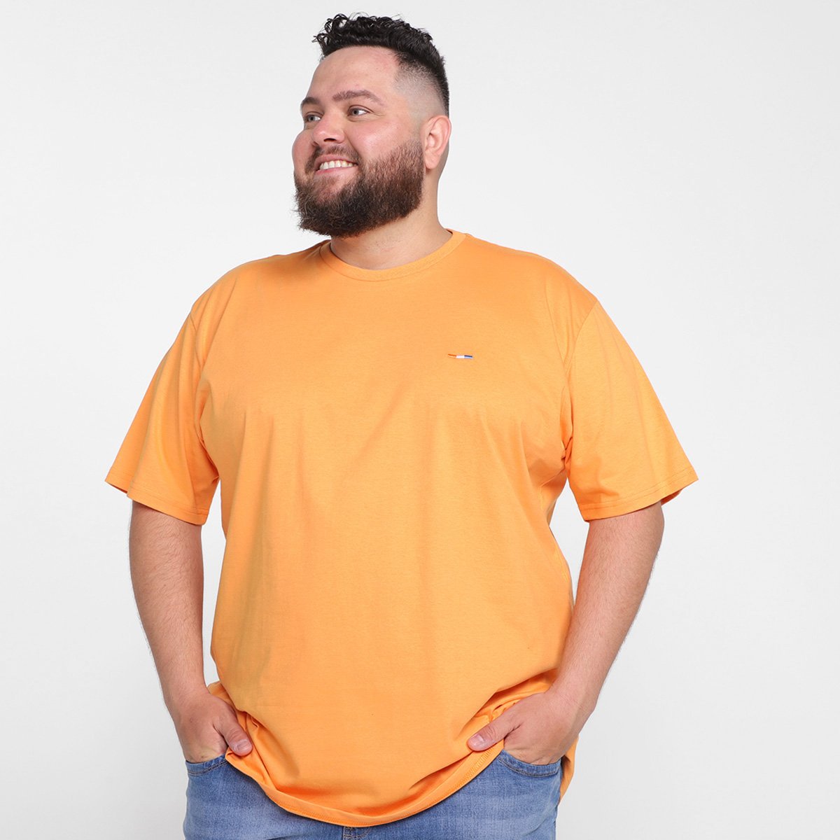 camiseta laranja lisa