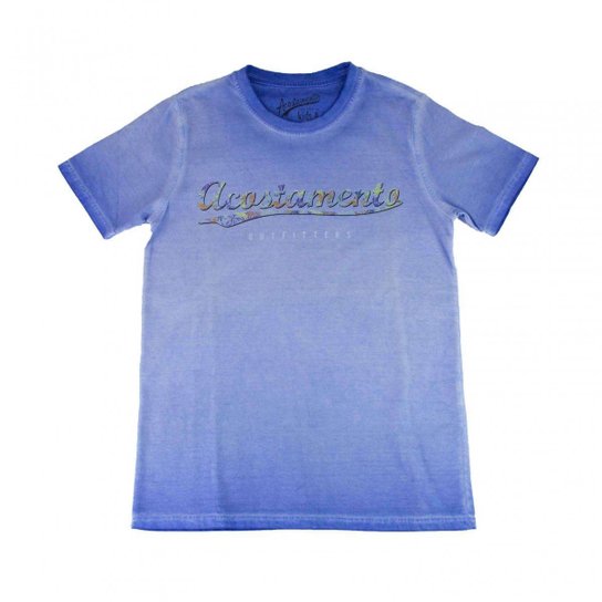 Camiseta Infantil Acostamento Menino 68402051 - Azul Menor preço em Camiseta Infantil Acostamento Menino 68402051 - Azul