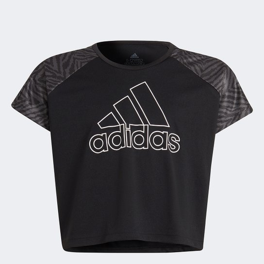 Camiseta Infantil Adidas Aeroready Designed 2 Move Seasonal Menina - Preto Menor preço em Camiseta Infantil Adidas Aeroready Designed 2 Move Seasonal Menina - Preto