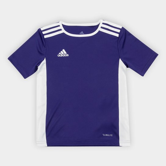 Camiseta Infantil Adidas Entrada 18 - Roxo Menor preço em Camiseta Infantil Adidas Entrada 18 - Roxo