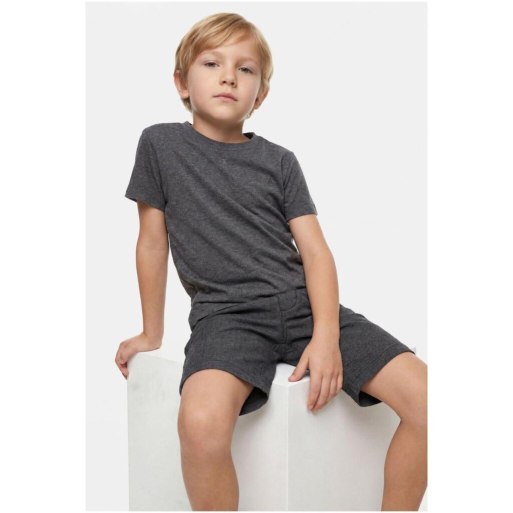 Camiseta Infantil Aramis Básica Cinza Mescla