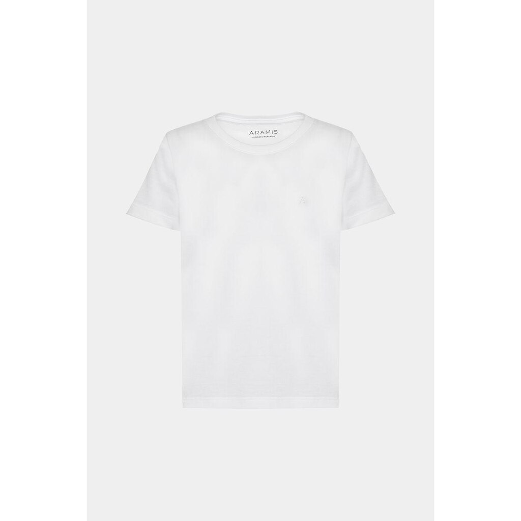 Camiseta Infantil Aramis Piquet Algodão Peruano Branco