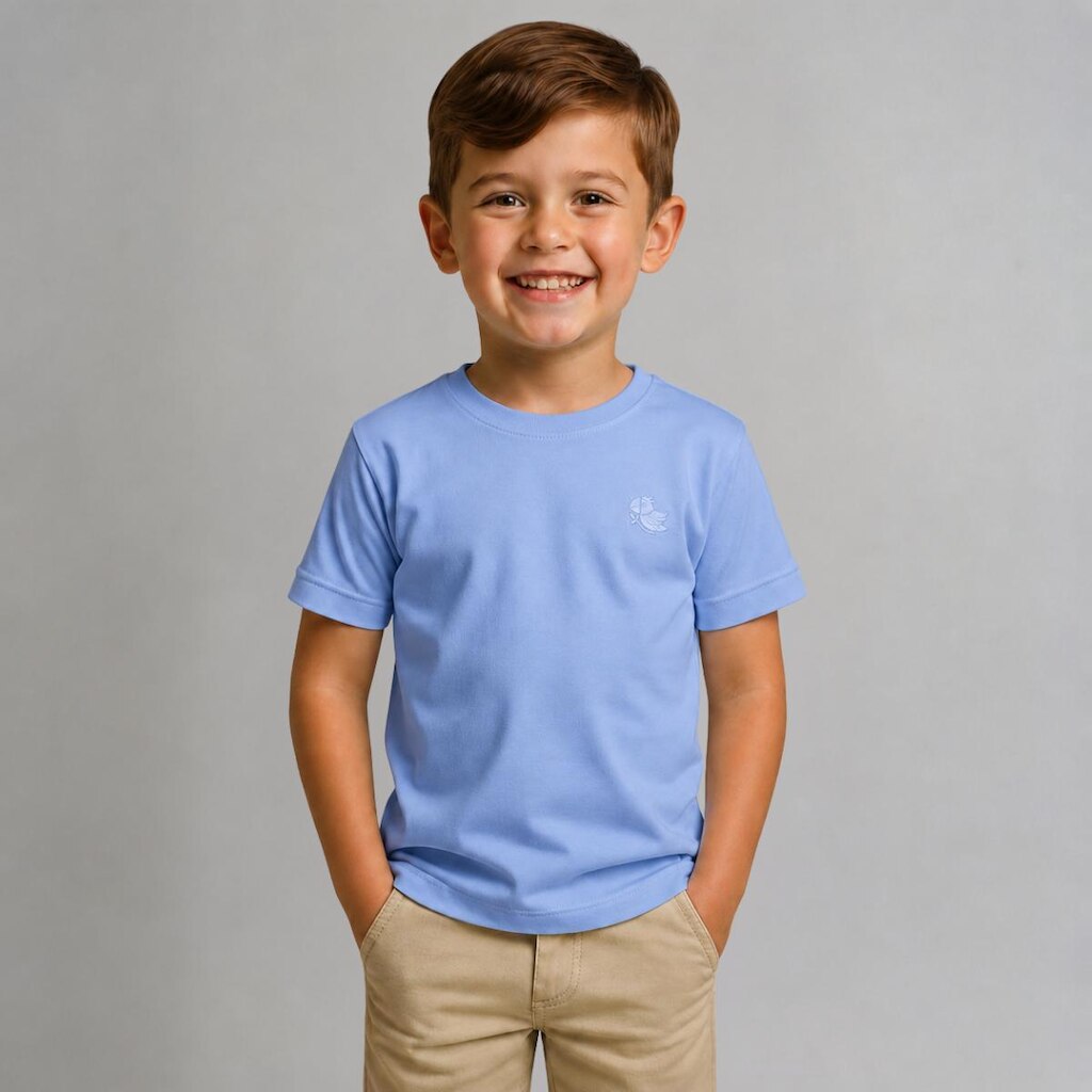 Camiseta Infantil Basica Menino Algodao