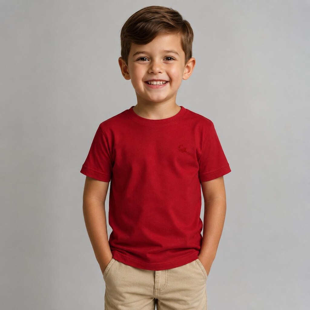 Camiseta Infantil Basica Menino Algodao