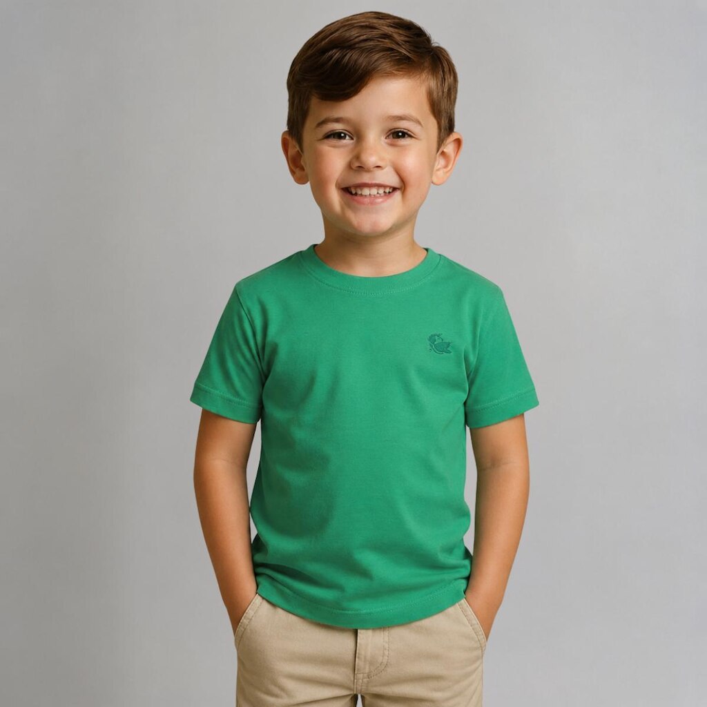 Camiseta Infantil Basica Menino Algodao