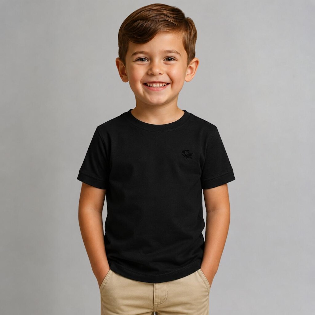 Camiseta Infantil Básica Menino Manga Curta