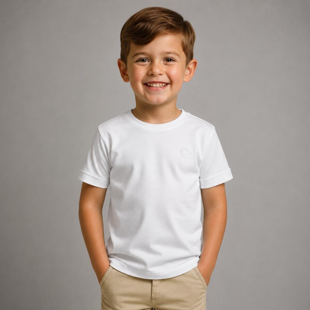 Camiseta Infantil Básica Menino Manga Curta