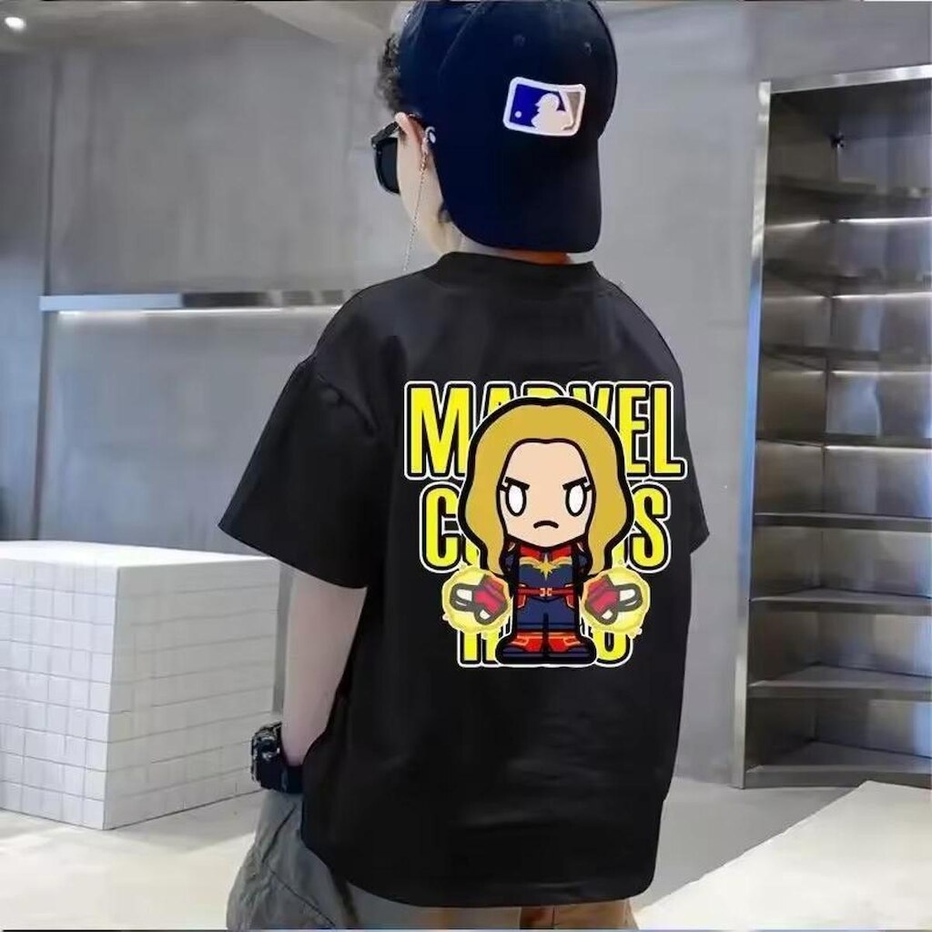 Camiseta Infantil Capitã Marvel Filme Marvel Comics