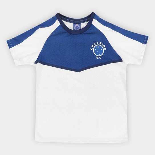 Camiseta Infantil Cruzeiro Vein Braziline - Branco Menor preço em Camiseta Infantil Cruzeiro Vein Braziline - Branco