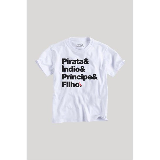 Camiseta Infantil Da Licenca Reserva Mini Masculina - Branco
