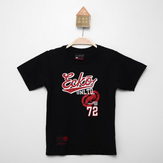 Camiseta Infantil Ecko Book Menino - Preto Menor preço em Camiseta Infantil Ecko Book Menino - Preto