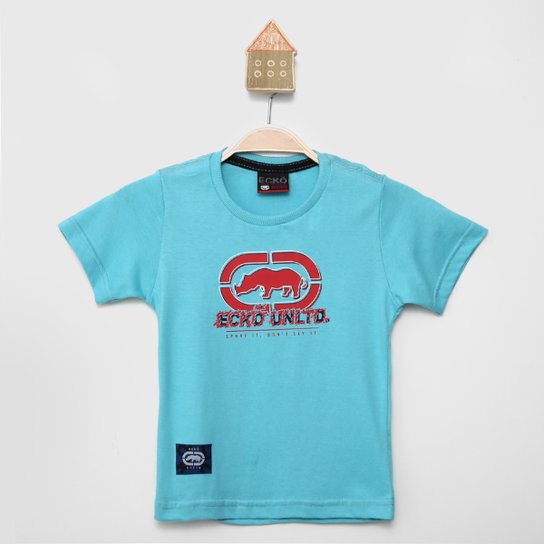 Camiseta Infantil Ecko Bubble Menino - Azul Claro Menor preço em Camiseta Infantil Ecko Bubble Menino - Azul Claro