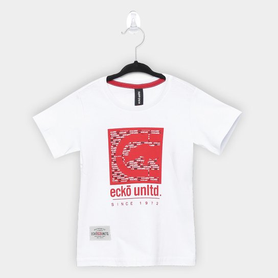 Camiseta Infantil Ecko Estampada Manga Curta Masculina - Branco