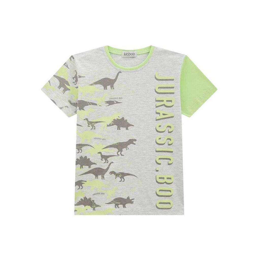 Camiseta Infantil em Malha Jurassic Dino Luc.Boo