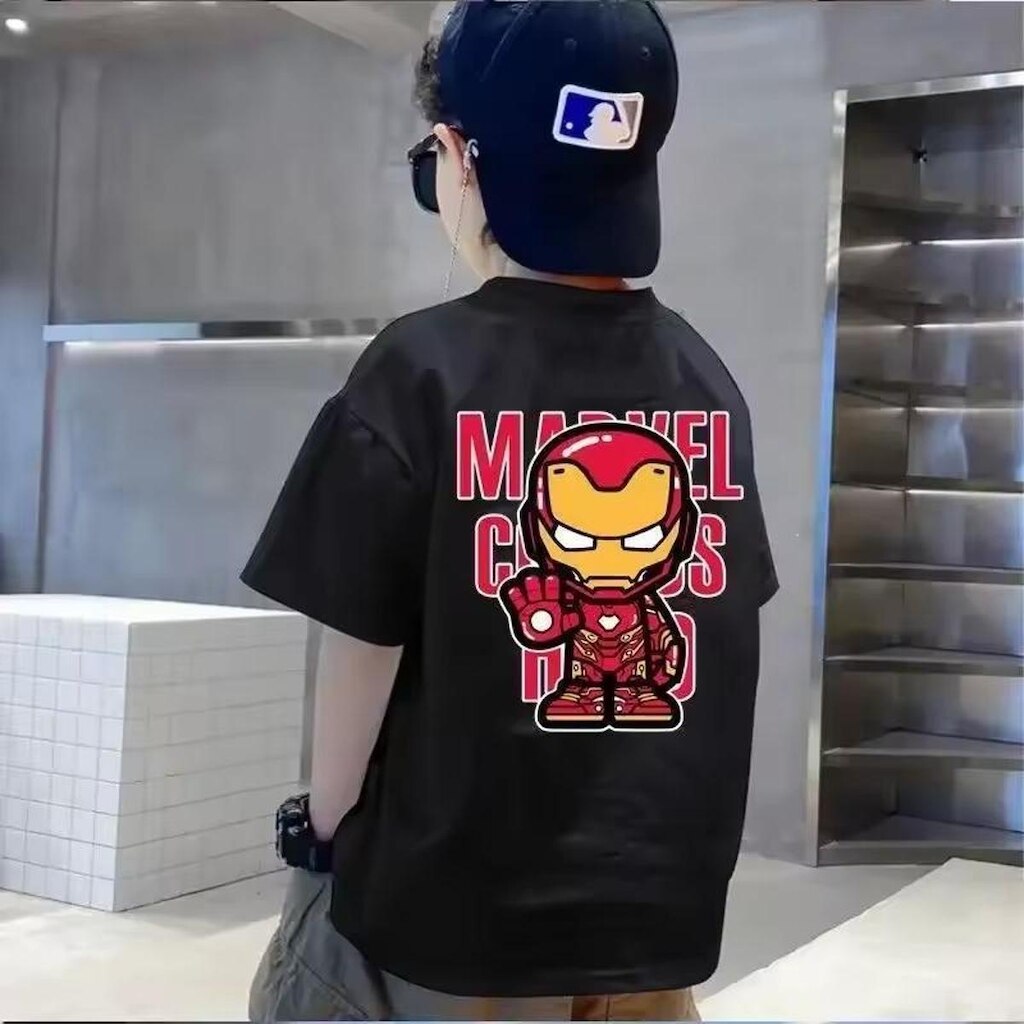 Camiseta Infantil Homem de Ferro Filme Marvel Comics
