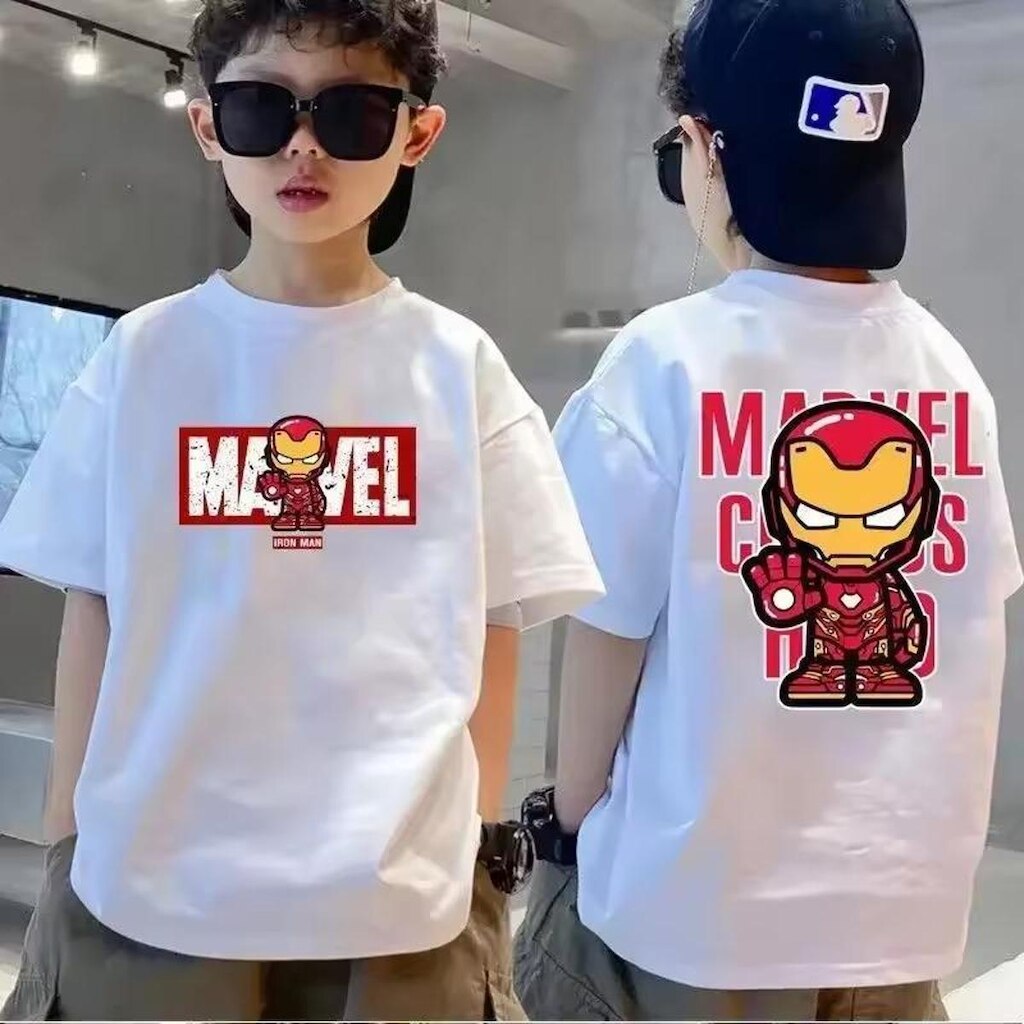 Camiseta Infantil Homem de Ferro Filme Marvel Comics