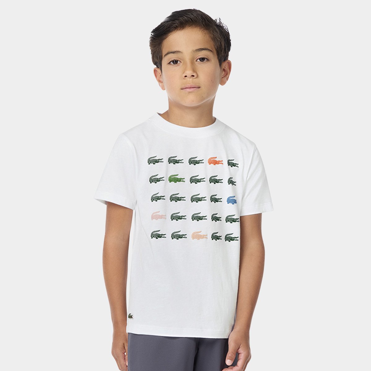 Camiseta Infantil Lacoste Croc Grid Menino - 1