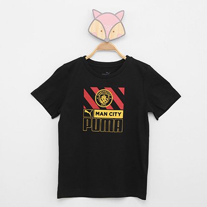 Camiseta Infantil Manchester City Puma Ftblcore - Unissex