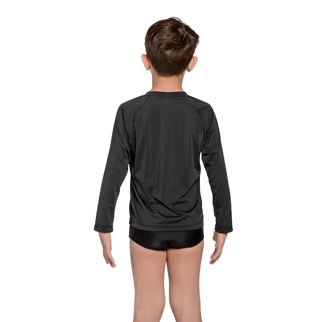 Camiseta Infantil Manga Longa UV 50+ Preto