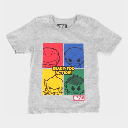 Camiseta Infantil Marvel Ready For Action Masculina - Mescla Claro é ruim? Camiseta Infantil Marvel Ready For Action Masculina - Mescla Claro é boa?