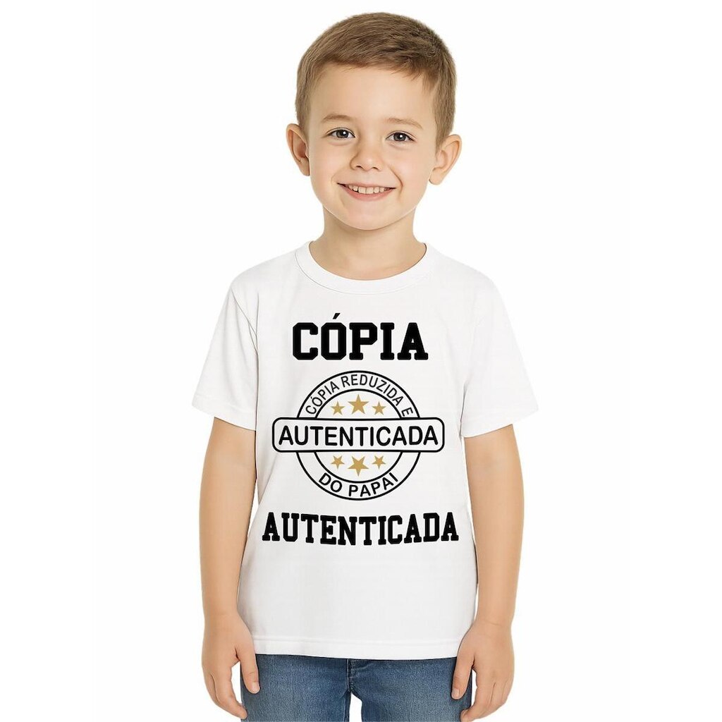 Camiseta Infantil Masculina Cópia do Papai