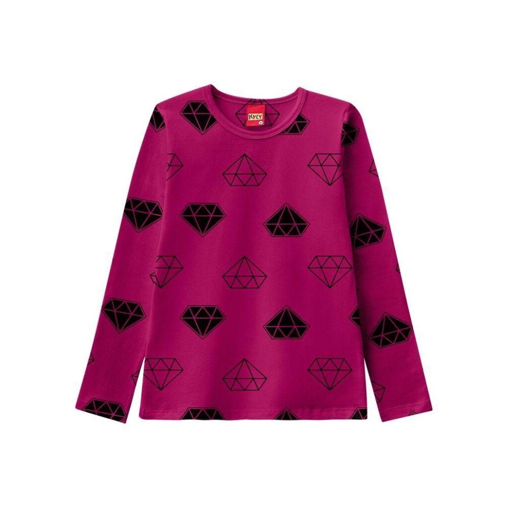 Camiseta infantil menina manga longa ref 205595