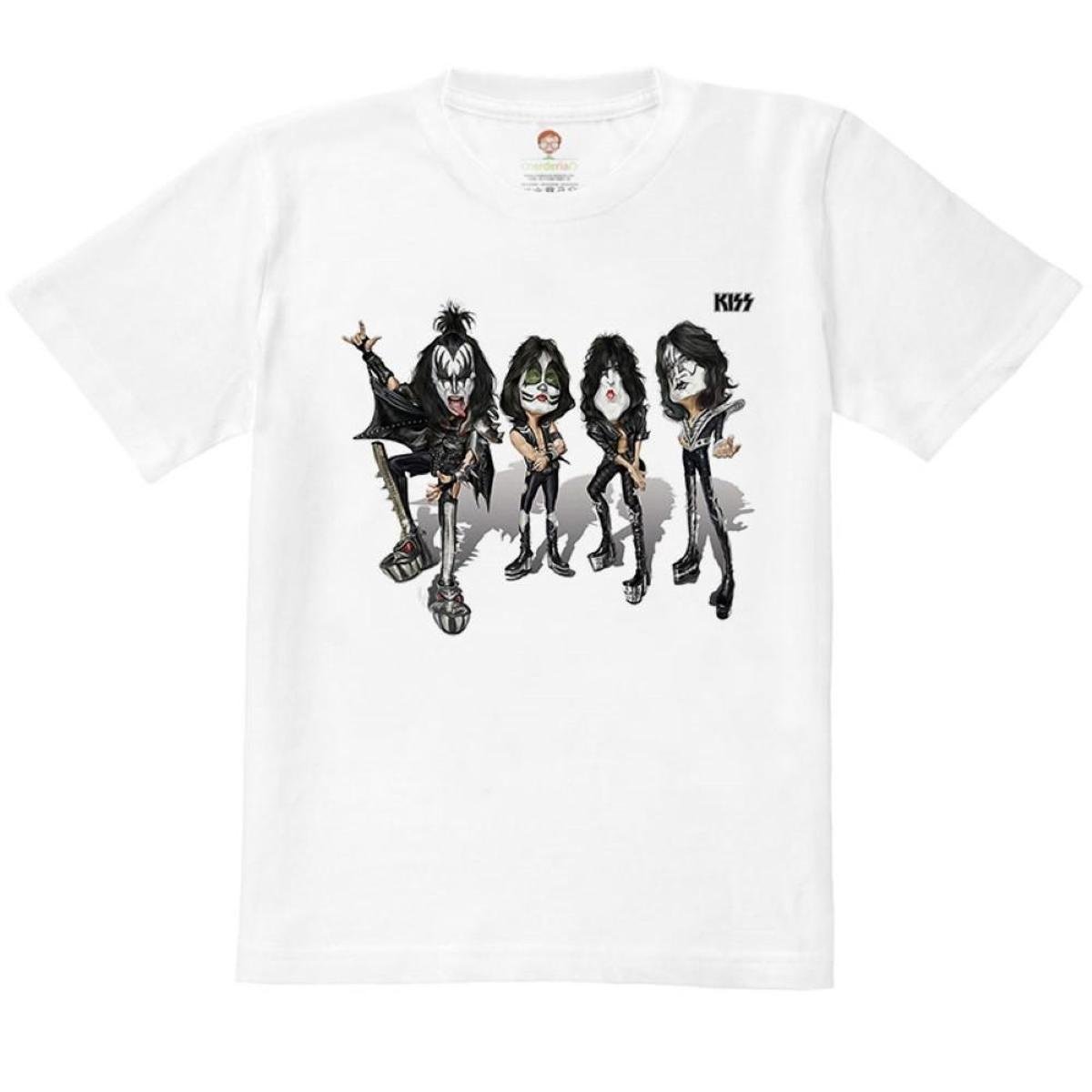 camiseta kiss branca